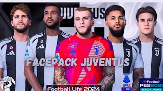 Facepack udapte JUVENTUS pes 2021 football life 2024 [upl. by Neitsirhc]