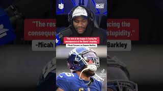 Micah Parsons on Saquon Barkley micahparsons nfl podcast saquonbarkley eagles giants [upl. by Chemush]