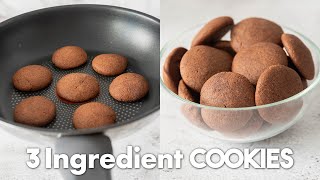 3 INGREDIENT Chocolate COOKIES 🍫  NO OVEN No Butter and No Sugar [upl. by Ocisnarf215]