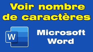 Comment voir le nombre de caractère sur Word [upl. by Swor658]