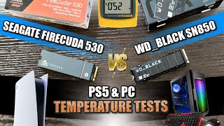 WD Black SN850 vs Seagate Firecuda 530  PS5 amp PC SSD HEATSINK TEST COMPARISON [upl. by Amsirak]