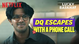 Dulquer SMARTLY Distracts His Boss With A Phonecall 🤯  Lucky Baskhar  Netflix India [upl. by Hodge268]