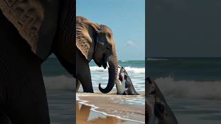 Shark 🦈 na Elephant 🐘 pa attack kar liya emotional shortsfeed shortvideo shorts [upl. by Larual]