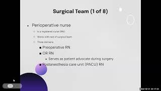 Care of the Surgical Client  Intraoperative Nursing Care [upl. by Mandel]