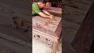 Hand carved designer furniture table [upl. by Stanway149]