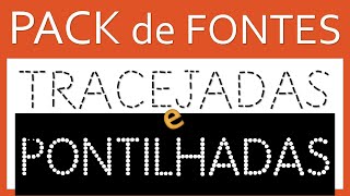 Fontes pontilhadas e tracejadas PACK COM 28 FONTES [upl. by Garin]