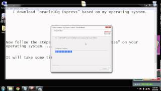 Installing oracle10g express on windows 7 64 bit [upl. by Anafetse]