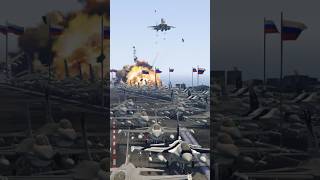 Ukrainian F15 Cruiser Missile destroyed Russian Navy aircraft Loaded With Fighter jets  Gta5 [upl. by Anirtak]