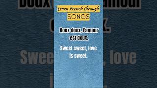 Learn French by popular french song lamour est bleu love is blue short french song for beginners [upl. by Latvina]