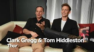 Tom Hiddleston and Clark Gregg Interview  Comic Con 2010 [upl. by Ayet599]