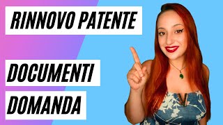 COME RINNOVARE LA PATENTE DI GUIDA  DOCUMENTI E DOMANDA [upl. by Enaira]