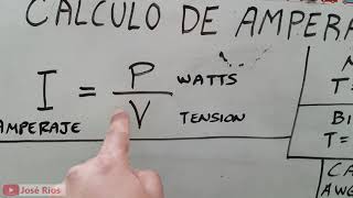 COMO CALCULAR EL AMPERAJE ¡¡ MUY FACIL [upl. by Silberman770]