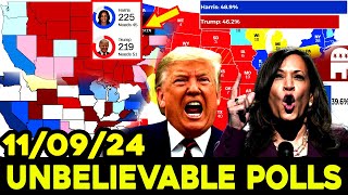 NEW UPDATE 30 POLLS FROM 50 STATES ALL DATA  Trump VS Harris The 2024 Presidential Map Based POLLS [upl. by Sirama]