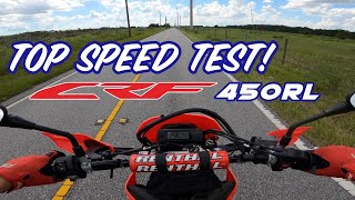 2022 Honda CRF450RL Top Speed and High Speed Road Handling  How fast does it go [upl. by Prakash]