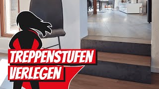 Treppenstufen bodengleich verlegen  Bauhelden [upl. by Gault]