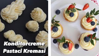 Konditorcreme Grundrezept  Puddingcreme für Torten Cupcakes Gebäck und Desserts  Pastaci Kremasi [upl. by Ellord779]