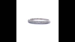 Micro Pavé Diamond Slender Stacking Ring in 14k White Gold [upl. by Malonis964]