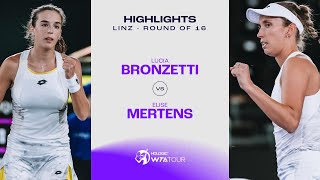 Elise Mertens vs Lucia Bronzetti  2024 Linz Round of 16  WTA Match Highlights [upl. by Axe]