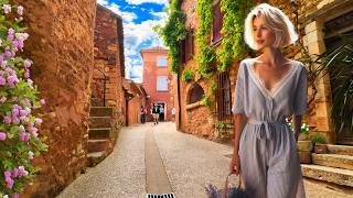 Roussillon The Most Beautiful Villages in France in the Stunning Landscape  4K walking tour [upl. by Assenab523]