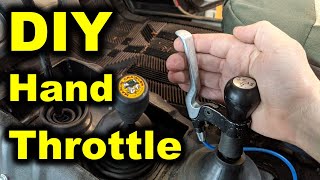 DIY HAND THROTTLE for Toyota 4x4 using bicycle parts  Cheap effective and fun fabricobble [upl. by Nnayrrehs324]