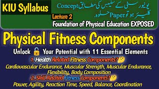 What are the 11 specific components of physical fitness and their name [upl. by Anahsor]