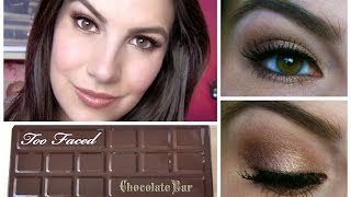 Too Faced Chocolate Bar Palette Tutorial [upl. by Milburr]