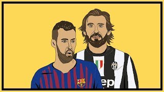 Andrea Pirlo v Sergio Busquets The Deep Lying Midfielder [upl. by Vinaya]