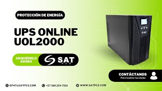 UPS UOL2000 Protege cualquier interrupción eléctrica  Satpcs [upl. by Barbie]