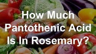 How Much Pantothenic Acid Is In Rosemary [upl. by Etem]