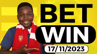 FOOTBALL PREDICTIONS TODAY 17112023 SOCCER PREDICTIONS TODAY  BETTING TIPS footballpredictions [upl. by Able114]