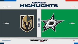 NHL Game 5 Highlights  Golden Knights vs Stars  May 1 2024 [upl. by Anirda741]