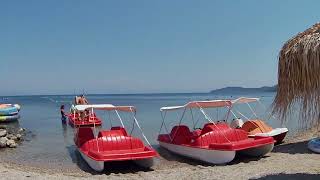 Corfu Moraitika Greece 🇬🇷  Walk on Elvis Golden Beach  July 2024  WalkinGo Travel [upl. by Gnolb]