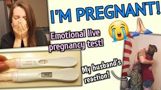 IM PREGNANT  EMOTIONAL LIVE PREGNANCY TEST  TELLING MY HUSBAND  ERIKA ANN [upl. by Shelagh]