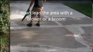 HOW TO  Repair Concrete Driveway  Supertraxx Sand Coating  Concrete Crack Repair [upl. by Lledyr459]