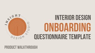 Interior Design Onboarding Questionnaire  Walkthrough [upl. by How]