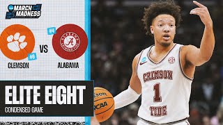 Alabama vs Clemson  Elite Eight NCAA tournament extended highlights [upl. by Edalb]