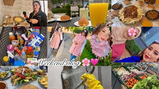 دوزو معايا الويكاند💗خريجة مع العائلة😍ديتكم معايا نتقداو لي خاص لدار🛒weekend Vlog [upl. by Nessy]