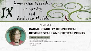 Radial Stability of Spherical Bosonic Stars and Critical Points  Carolina L Benone  IX AWGAM [upl. by Sellihca493]