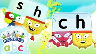 Alphablocks  SH and CH Teams  Phonics  Learn to Read  Cartoons for Kids [upl. by Anelas310]