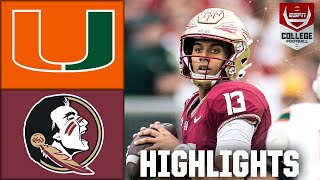 Miami Hurricanes vs Florida State Seminoles  Full Game Highlights [upl. by Phyl]