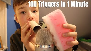 ASMR 100 Triggers In 1 Minute [upl. by Lielos]