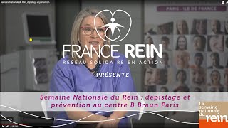 Semaine Nationale du Rein dépistage et prévention [upl. by Eugnimod]