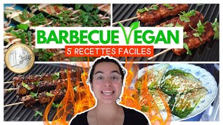 5 RECETTES BARBECUE VEGAN 🔥 Brochettes grillades légumes VÉGÉTARIEN FACILE RAPIDE amp PAS CHER [upl. by Ellynad937]