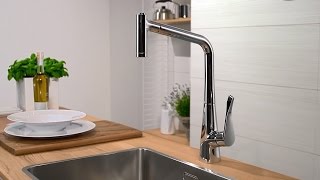 Hansgrohe Metris Single lever kitchen mixer 320 14820000 [upl. by Leumas]