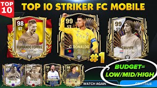 FC MOBILE TOP 10 STRIKER BEST STRIKER FOR EVERY BUDGET IN FC MOBILE 24 [upl. by Antony]