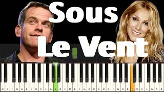 🎹 Sous le Vent piano Garou amp Céline Dion  tutoriel amp partition [upl. by Idak]