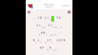 Cryptogram Letters and Numbers  Gameplay [upl. by Hnacogn]