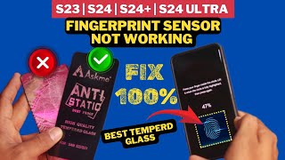 S23 Fingerprint Not Working Problem Fix 101  Best Screen Protector Guard For S23s24 amp S24 ultra [upl. by Annahael]