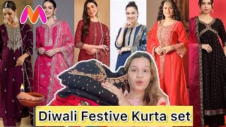 Myntra Kurta Set HaulMyntra Festive Sale HaulFestive Kurta Set HaulMyntra Diwali Sale Haul [upl. by Ilocin471]