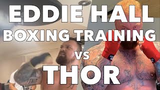 Eddie Hall Boxing  Speed Training  Hafthor Bjornsson  The Beast vs The Mountain Boxing Fight 2021 [upl. by Annatnas]